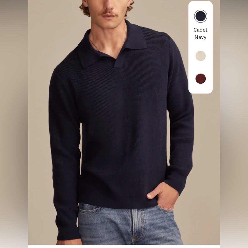 Lucky Brand Johnny Collar Sweater Polo
